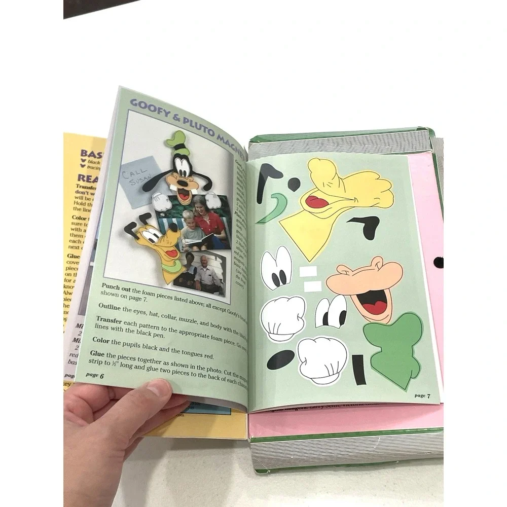 Vintage 90s Disney Character Collection Foam Shapes Book & Craft Kit DIY Kids‎